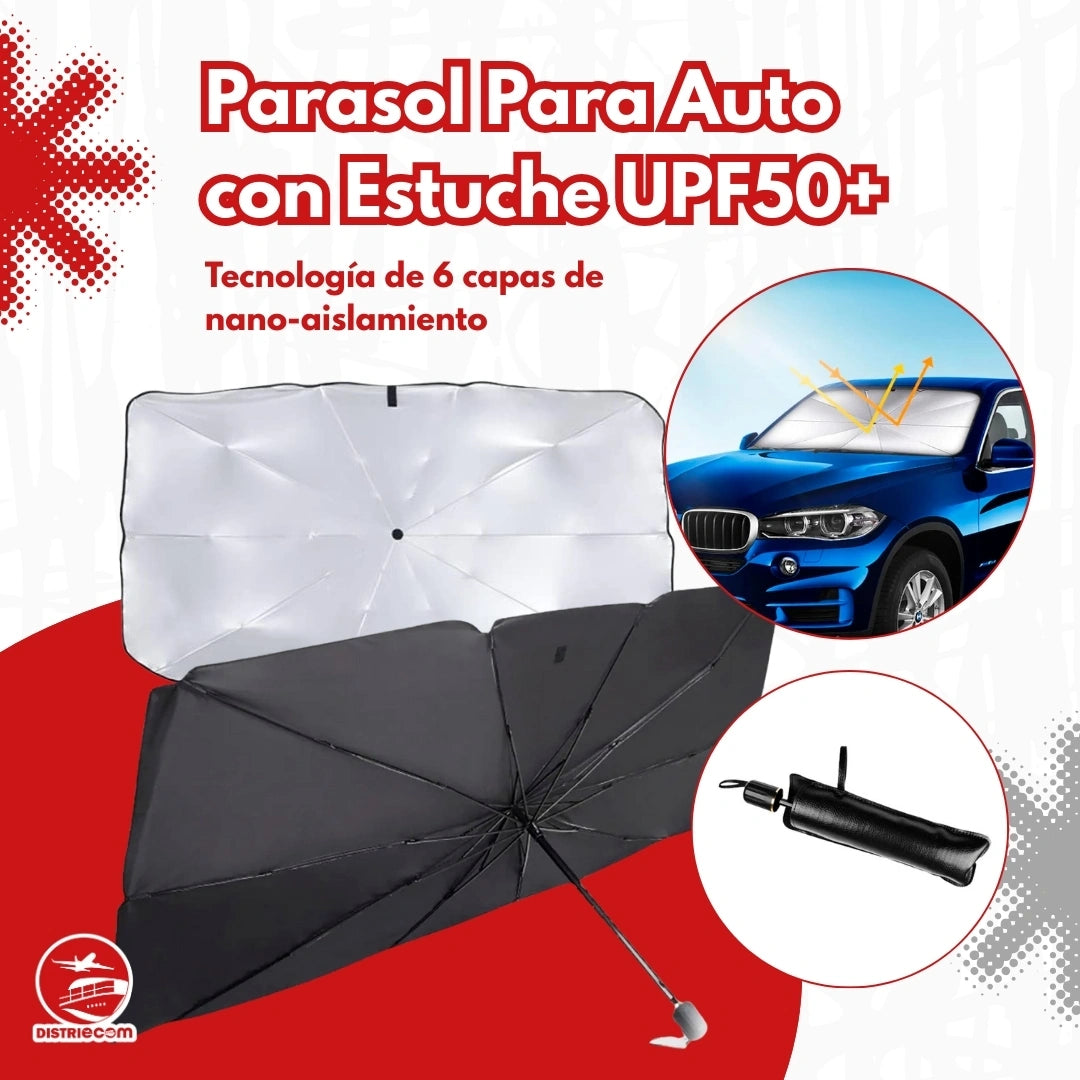 Sombrilla Para Auto Con Estuche Upf50