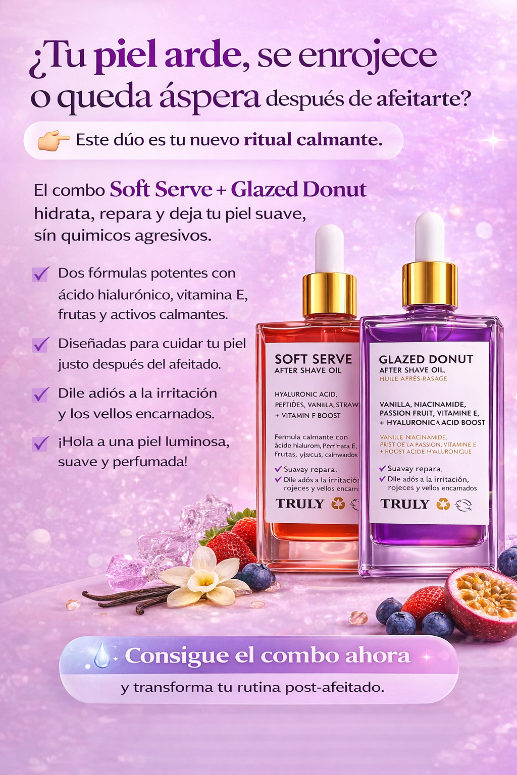 Aceite After Shave Truly Glazed Donut Bundle